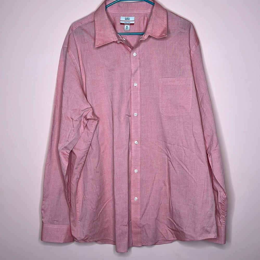 Croft and Barrow Classic Fit Men's Salmon Button Down Shirt
